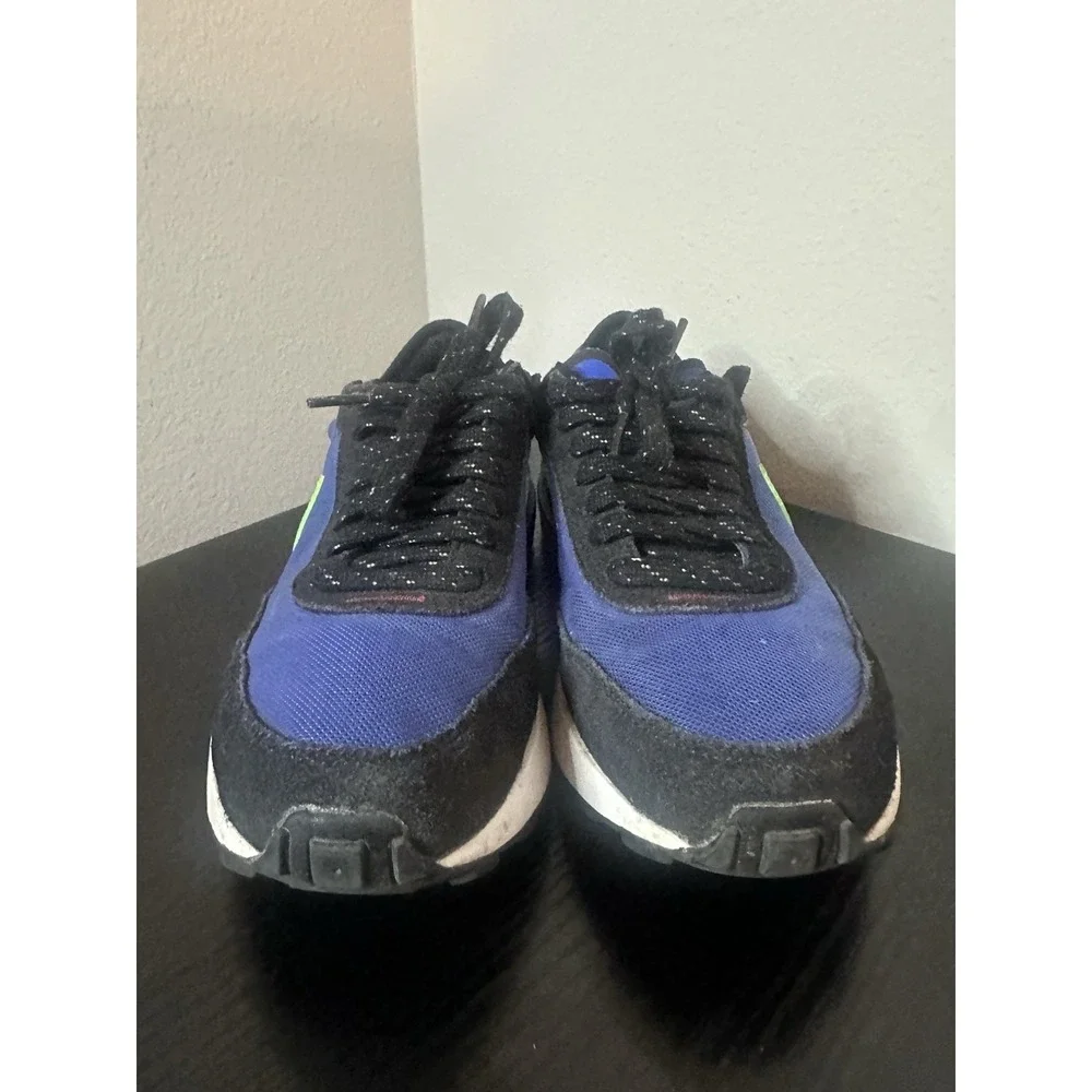 Nike Waffle One 9 Volt Athletic Sneakers Shoes Blue Green Black Sz 6.5Y Womens 8